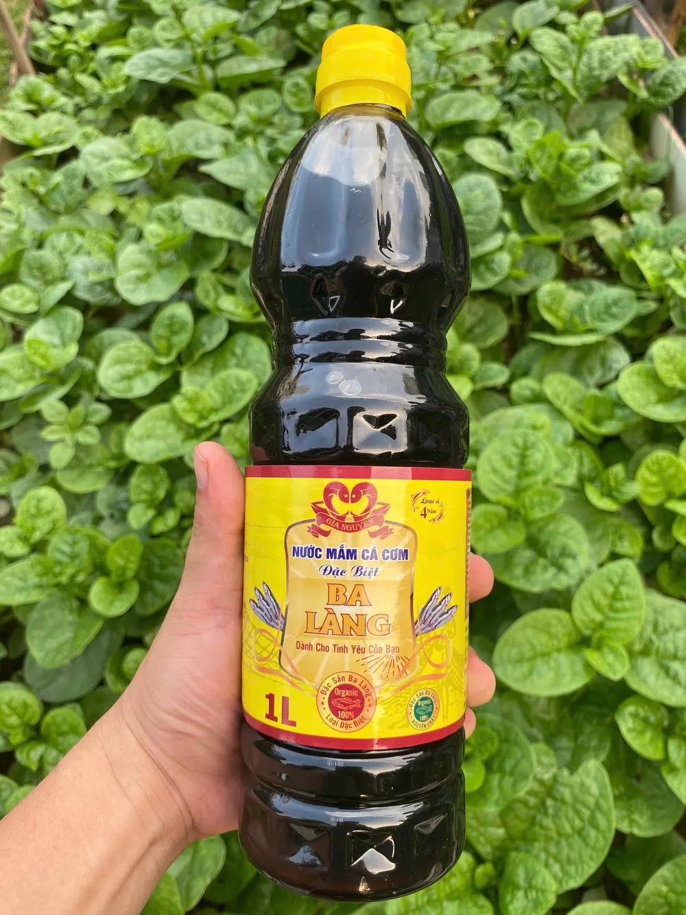 Chai nước mắm Gia Nguyên nhãn vàng